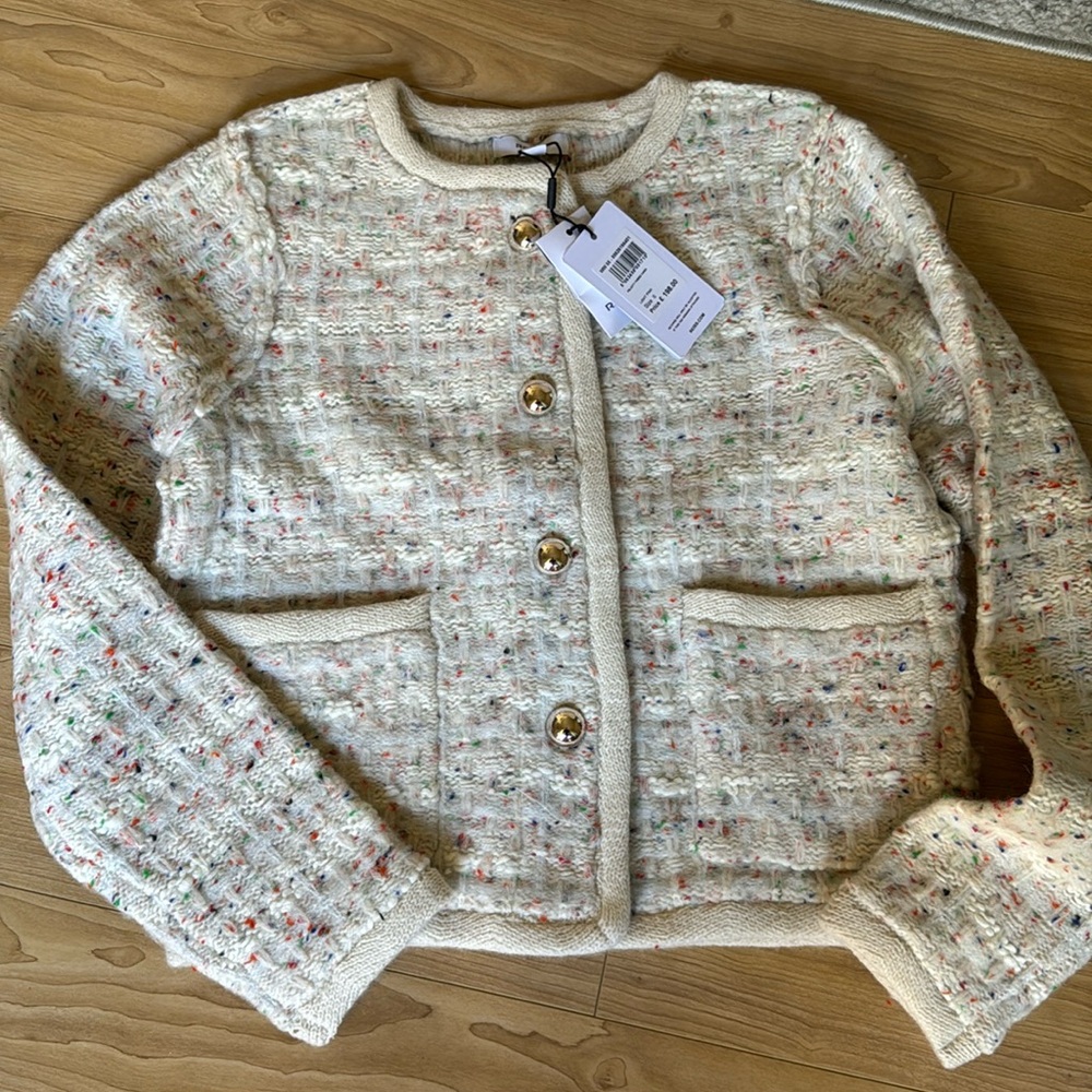 Reiss Felicity Tweed Cardigan